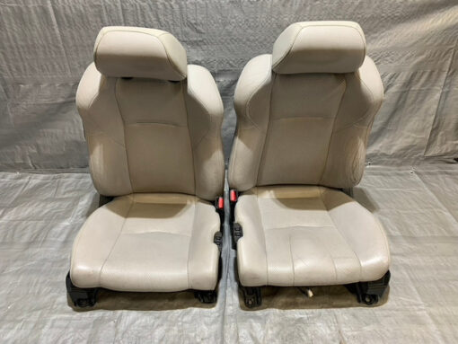 2007-2009 Nissan 350Z Convertible Front Seats / Light Gray Leather / Pair / 5Z014a